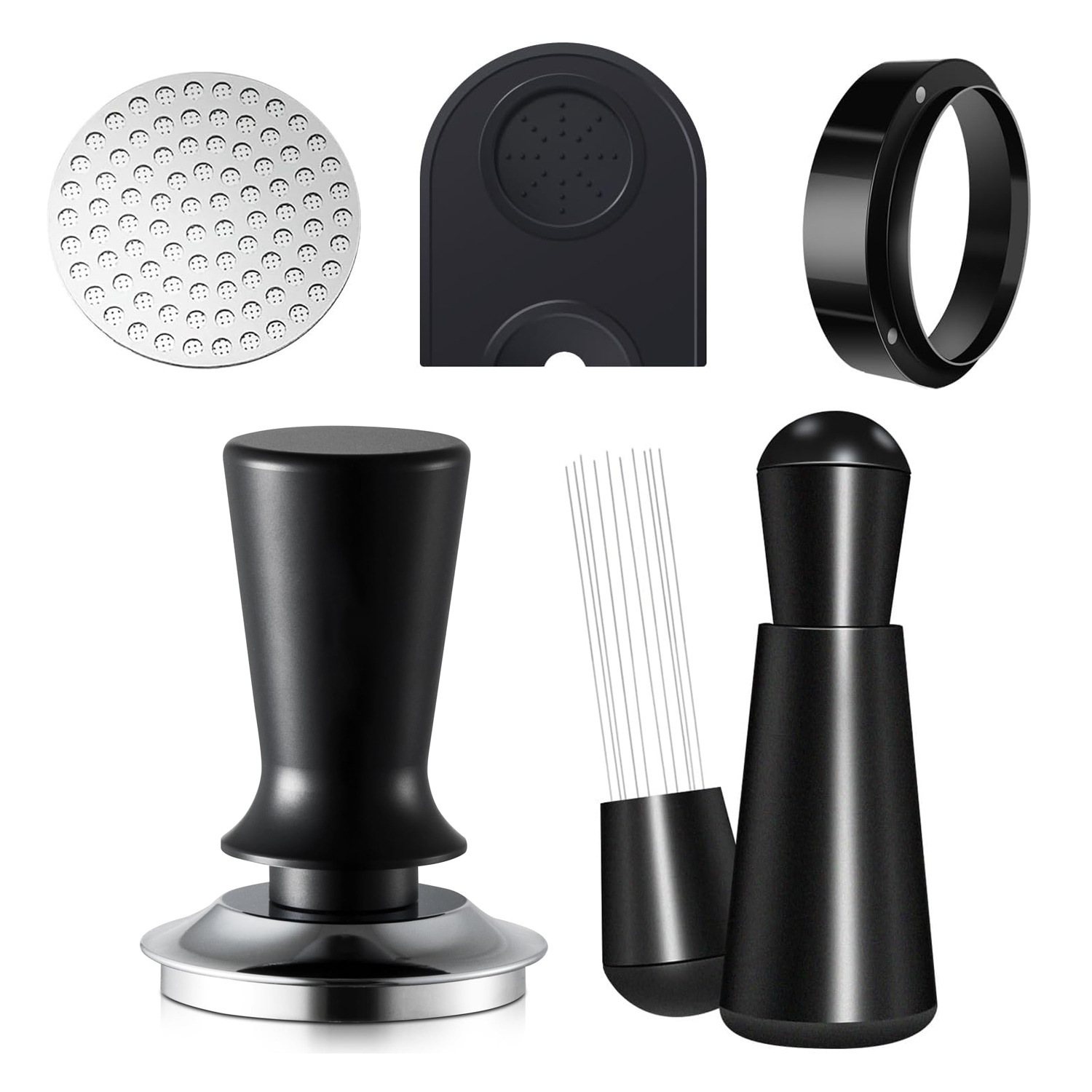 Espresso Tamper Set - コーヒーアクセサリーキット 51MM 53MM 58MM エスプレッソタンパー ドージングファンネル
