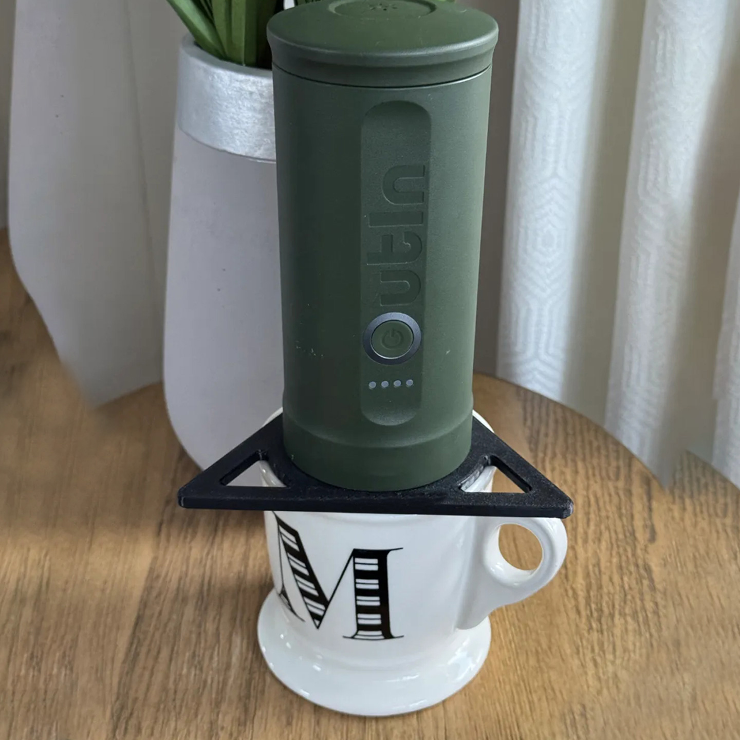 Coffee Equipment Holder - ポータブルエスプレッソメーカースタンド Outin Nano用 リバーシブルカップアダプターホルダーベース コーヒーマシンアクセサリー