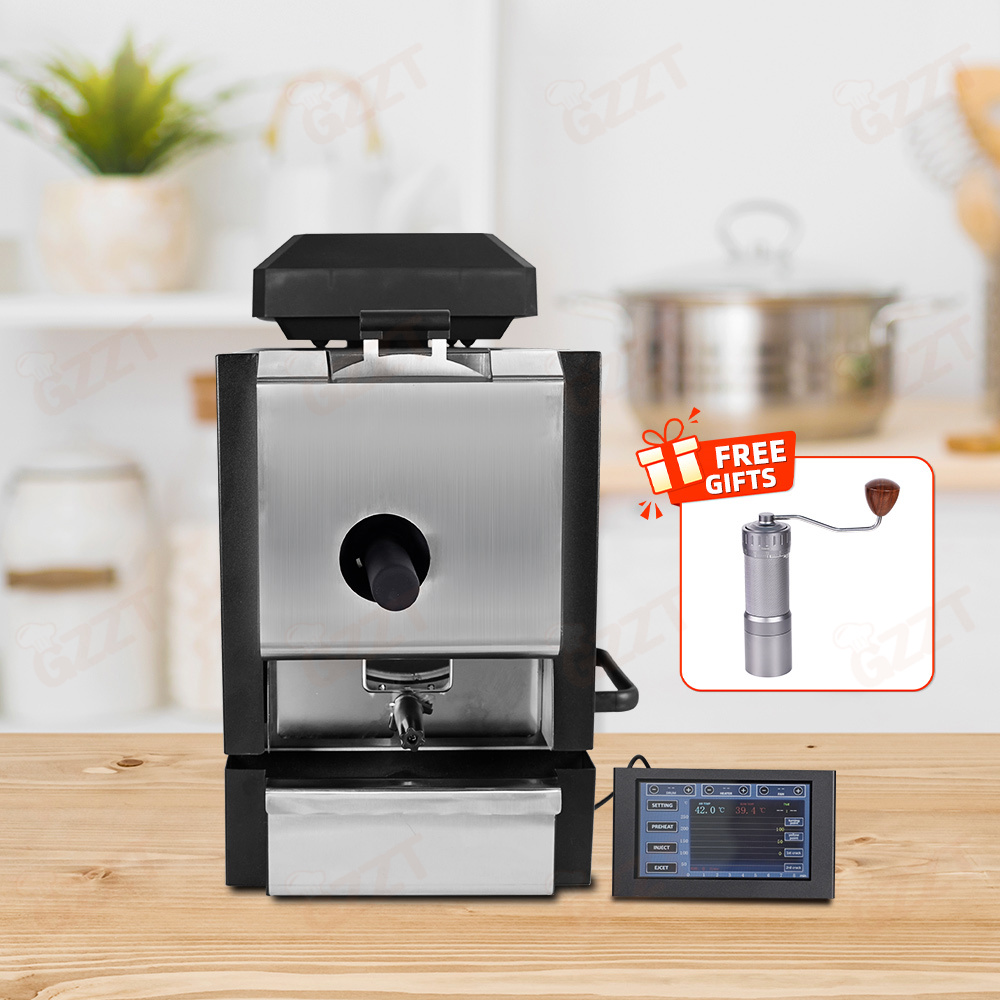 Coffee Equipment Home - 家庭用コーヒー豆焙煎機 焙煎機器 304ステンレス鋼ドラム 500g容量 電気コーヒー焙煎機 7インチタッチスクリーン