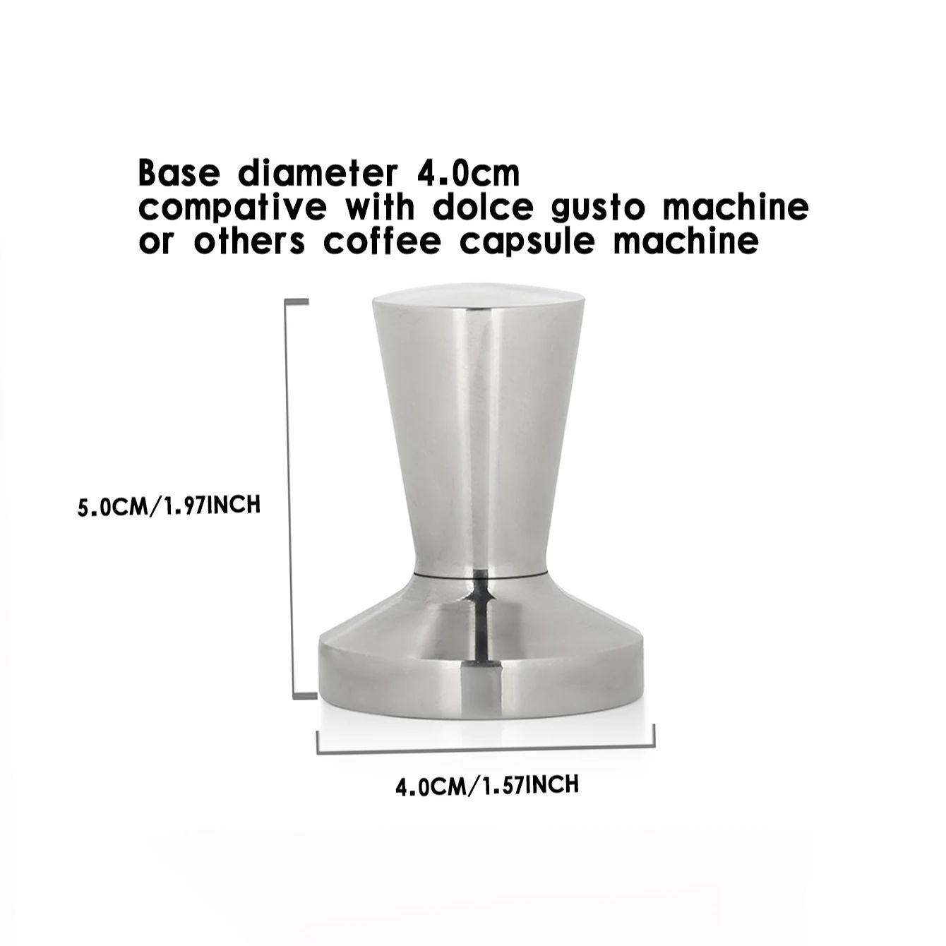ステンレス鋼スマートドルチェグストコーヒータンパー 40 ミ - Espresso Tamper Set のレビューと価格
