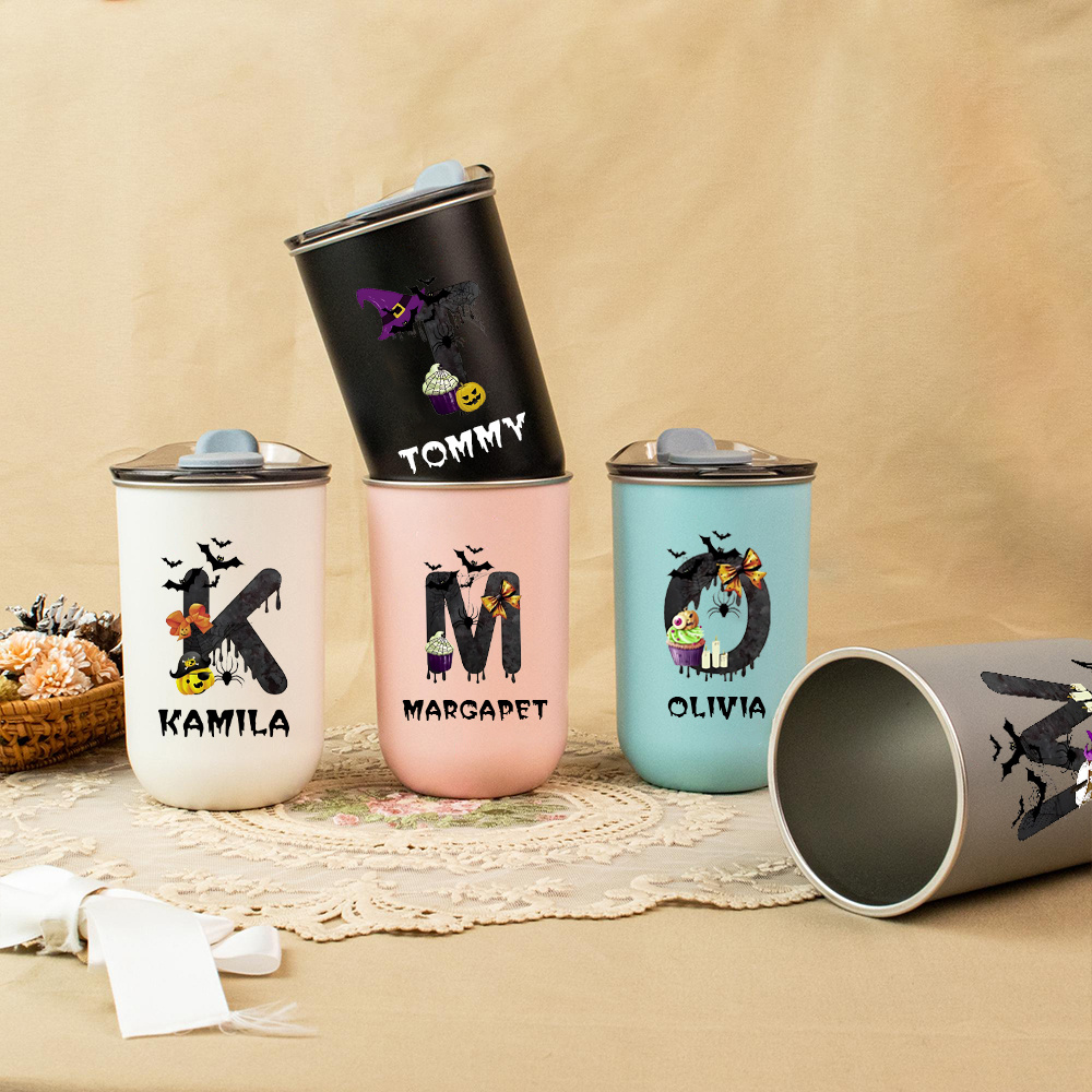 カスタムハロウィンモノグラム名入りステンレス製トラベルタンブ - Coffee Equipment With Name のレビューと価格