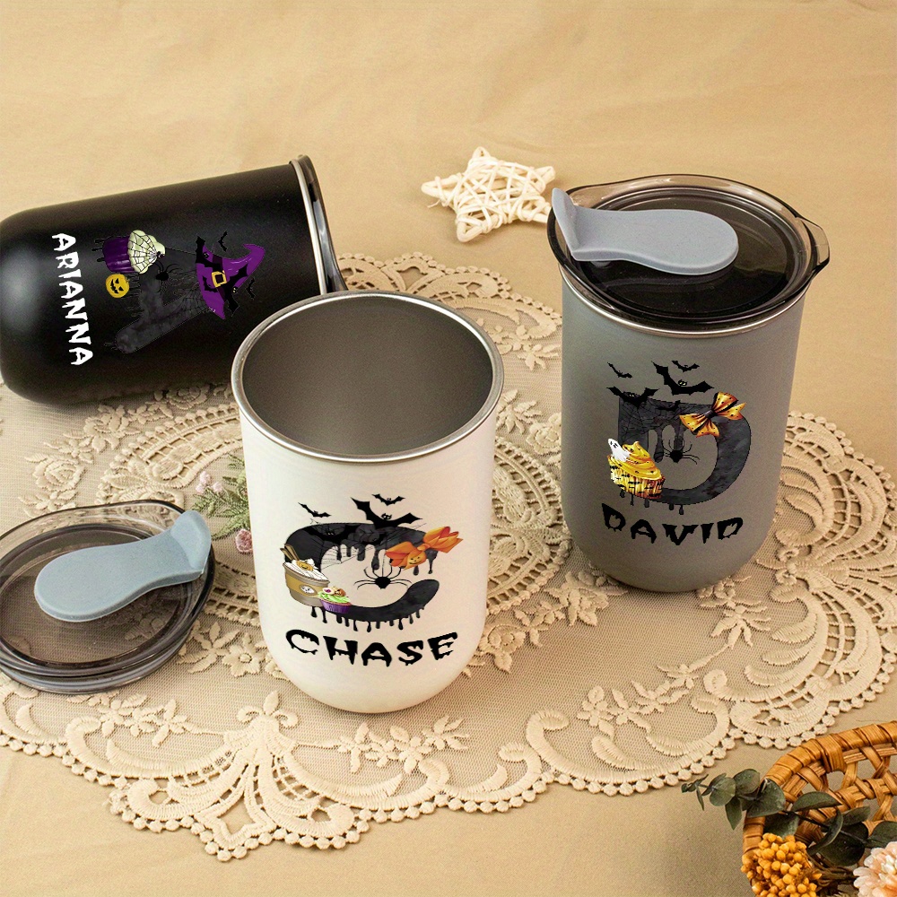 カスタムハロウィンモノグラム名入りステンレス製トラベルタンブ - Coffee Equipment With Name のレビューと価格