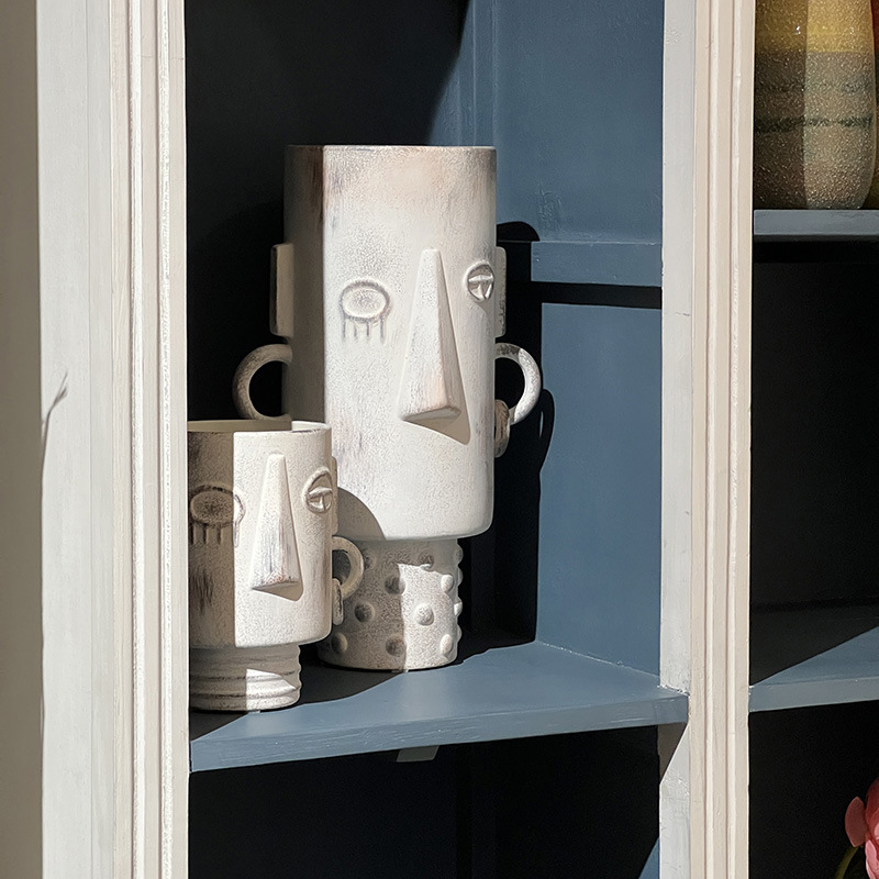 侘び寂び砂風面セラミック花瓶ホームファニッシングモデルルーム - Coffee Equipment Home のレビューと価格
