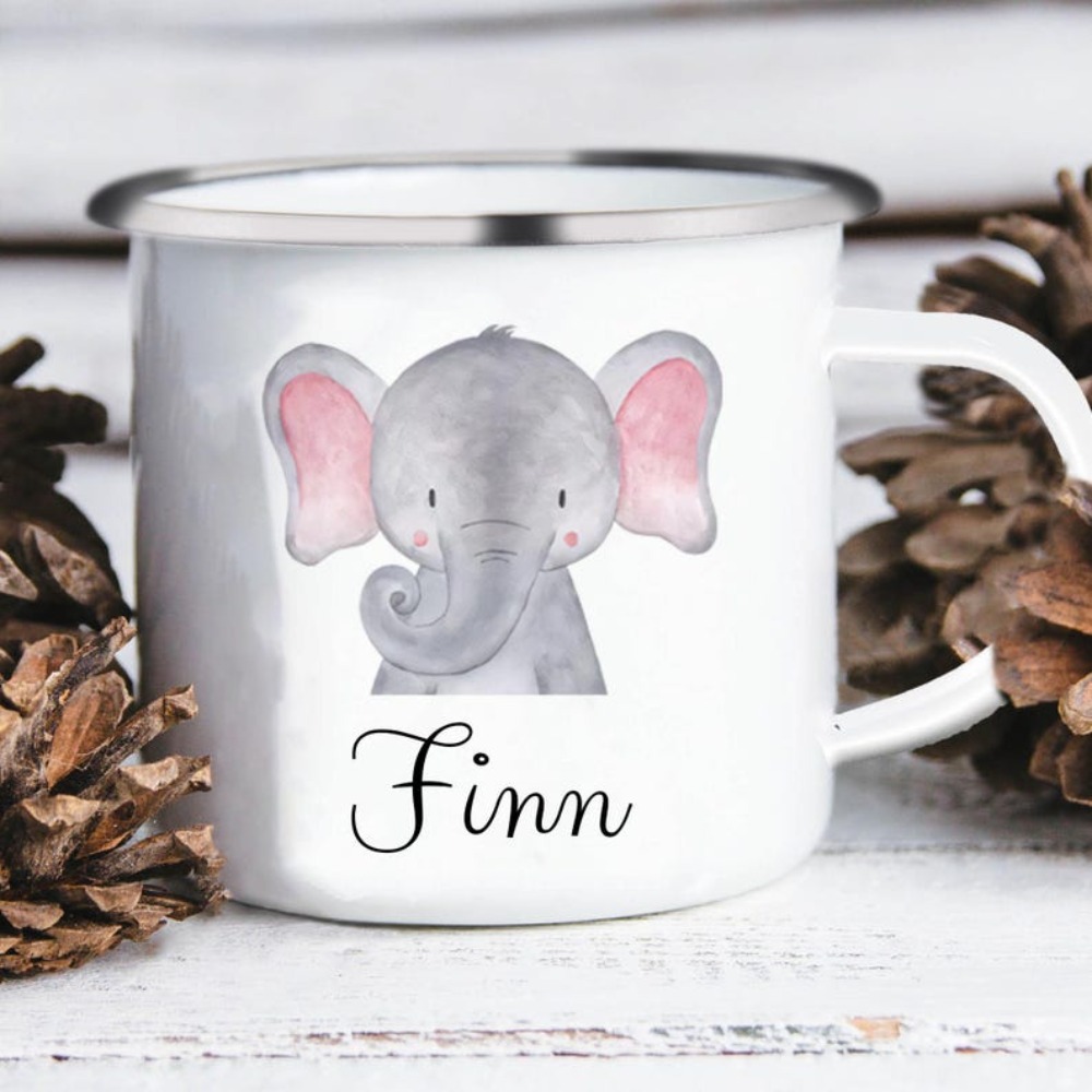 カスタム動物柄名入れコーヒーカップ、子供用パーソナライズカッ - Coffee Equipment With Name のレビューと価格