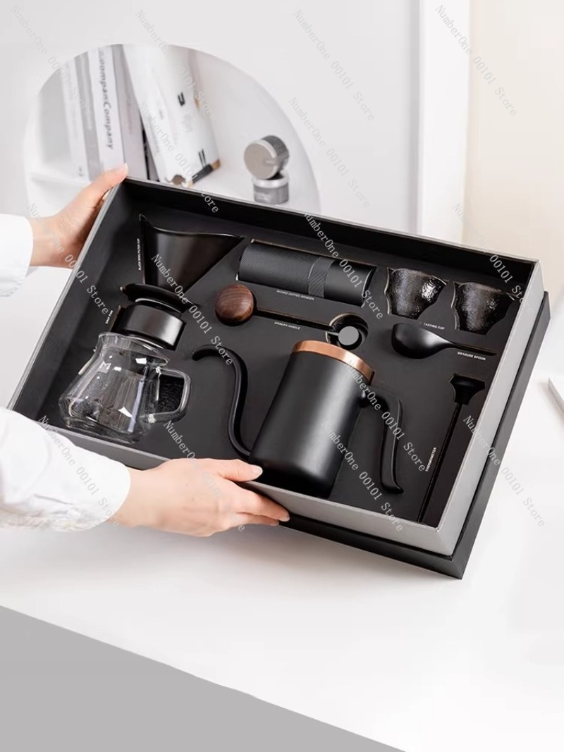 手動コーヒーメーカーセットギフトボックスグラインダーフィルタ - Coffee Equipment Home のレビューと価格