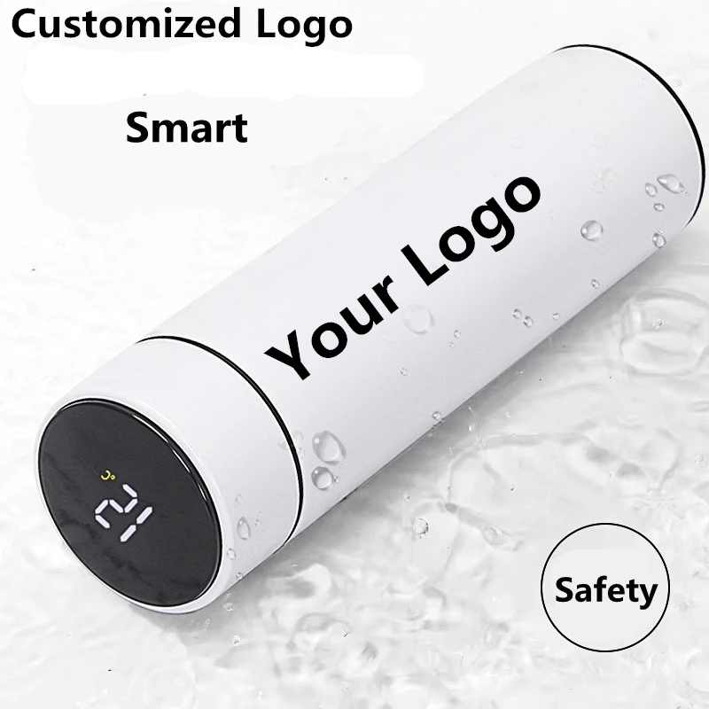 真空断熱水筒 スマートディスプレイ 温度表示 500ML 安 - Coffee Equipment Logo のレビューと価格
