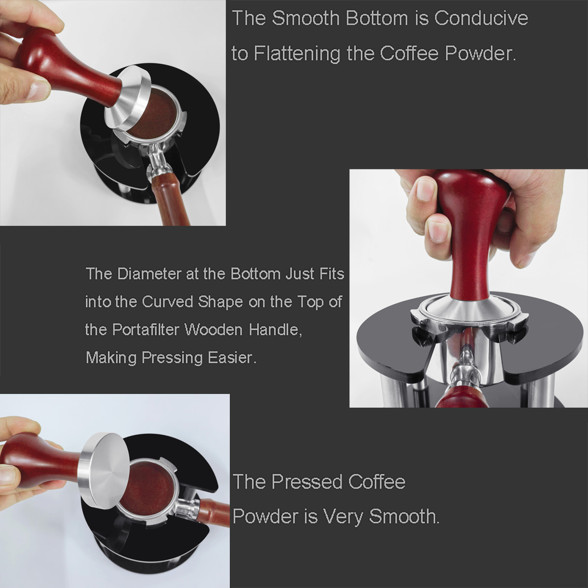 51mm 53mm 58mmエスプレッソタンパーコーヒーバリ - Espresso Tamper Set のレビューと価格
