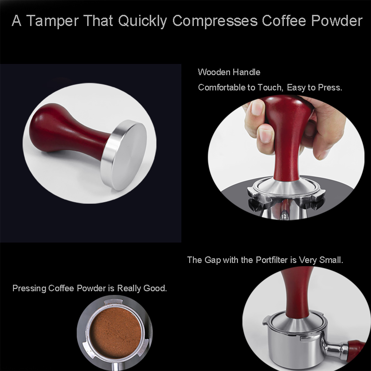 51mm 53mm 58mmエスプレッソタンパーコーヒーバリ - Espresso Tamper Set のレビューと価格