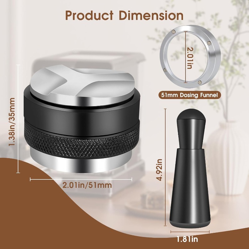 51/53/58mm 5個入りエスプレッソセット - レベラ - Espresso Tamper Set のレビューと価格