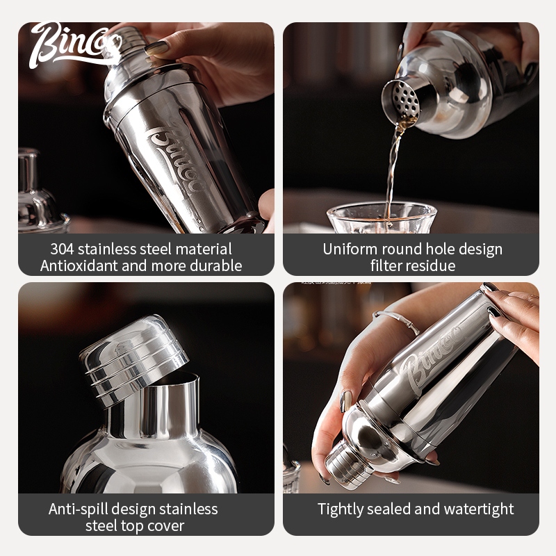 BINCOOステンレス製シェーカーカップセット、コーヒー＆紅 - Coffee Equipment And Tools のレビューと価格