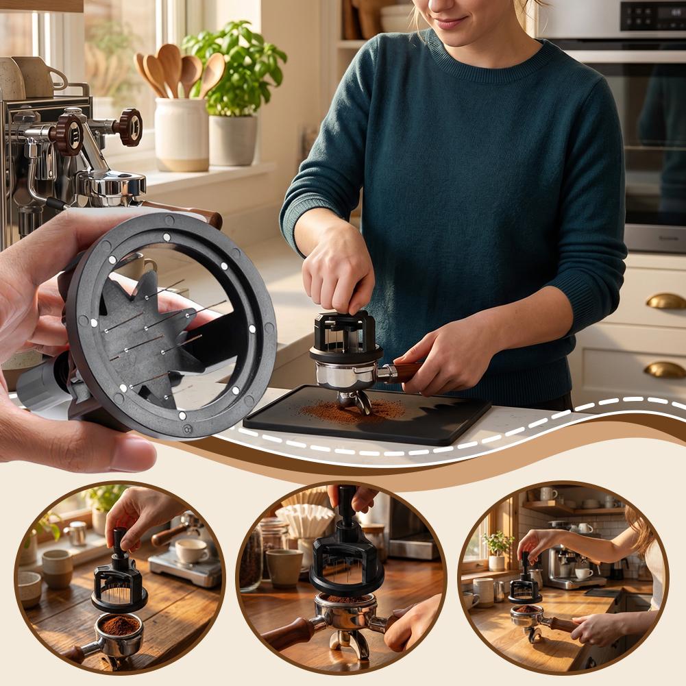 51/53/58mm コーヒーWDTツール 磁気ベース回転式 - Espresso Tamper Set のレビューと価格