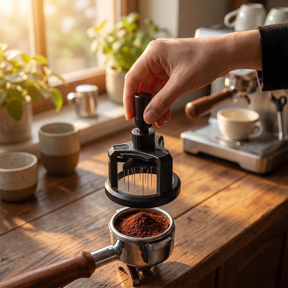 51/53/58mm コーヒーWDTツール 磁気ベース回転式 - Espresso Tamper Set のレビューと価格
